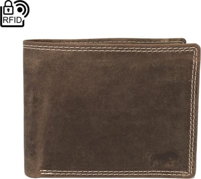 Leren Portemonnee Heren Lichtbruin Met Groot Ritsvak RFID - Heren Portemonnee Anti - Skim Vintage Leer Cognac