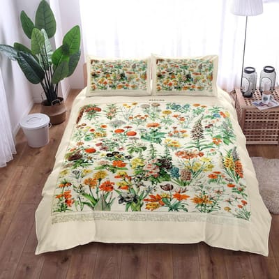Botanisch Herbarium Dekbedovertrekset King Queen Double Full Twin Single Maat Dekbedovertrek Kussensloop Bedlinnenset 140x210cm