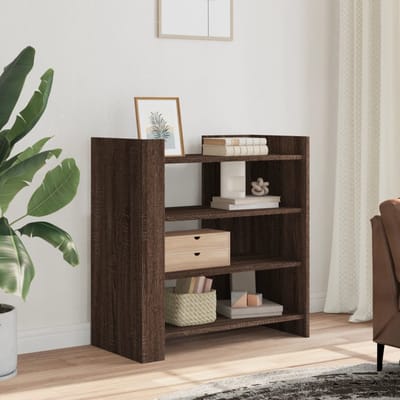 vidaXL - Dressoir - 73,5x35x75 - cm - bewerkt - hout - bruin - eikenkleur