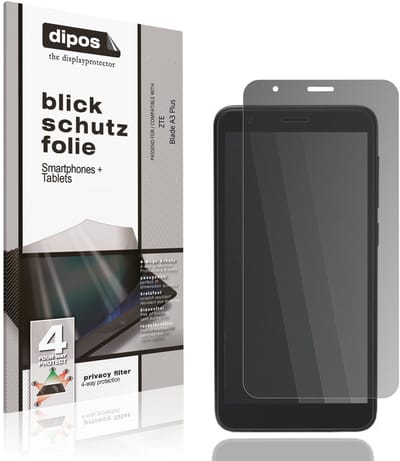 dipos – Matte Privacy Screenprotector geschikt voor ZTE Blade A3 Plus | Anti-Spy Beschermfolie