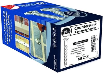 Metselwerkschroeven 6x40mm - Multifunctionele Schroef met Verzonken Kop - 100 Stuks