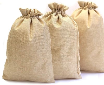 Solidchoice - Set van 12 Jute Tassen voor Adventskalender en Cadeaus
