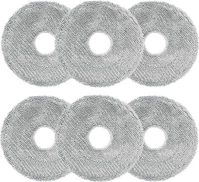 Zes microvezel reinigingsdoekjesGeschikt voor Geschikt voor de robotstofzuigersGeschikt voor Dreame L10s Ultra Gen 3/Gen 2/L10s Pro Ultra Heat/X40/X50 Ultra Complete, Mova E30 Ultra/Mova P50 Pro Ultra, L10s/L40/X30 Ultra en Xiaomi X10+/X20+.