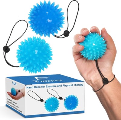 SnelShoppen - Grip Trainer Ball 2 Stuks (Zachte Tbal + Hedgehog Bubble), Vinger Trainer, Anti Stress Bal, Massage Bal voor Krachttraining in Handen en
