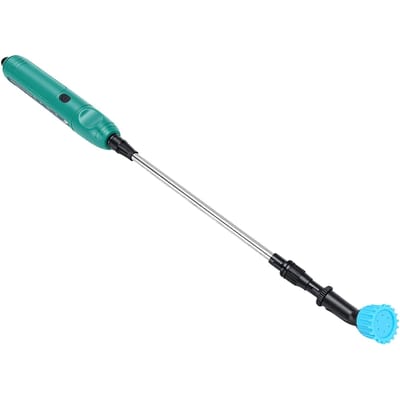 Elektrische Spuitlans 31,1 Inch Oplaadbare Tuinsproeier Telescopische Lans met 9,8FT Slang 3 Spuitkoppen Filter voor Gazon Green