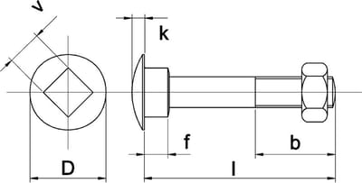 Slotbouten Therm.Verz. Om 12X340 Din 603/555 - 25 stuks