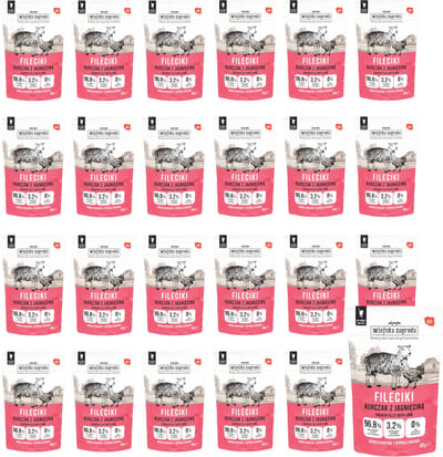 Wiejska Zagroda Serie - Natvoer voor Katten - Kurkuma en Lam - 24x85g - Graanvrij