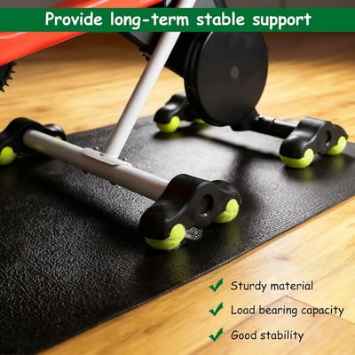 Roller Trainer Voeten - Kantelplaat Stabilisatoren - Stil Binnen Trainen - Schokabsorberend Systeem - 20 x 7 cm - Zwart Groen