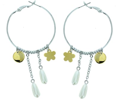 Behave - Oorringen met hangertjes - 7,5 cm