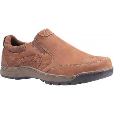 Hush Puppies Heren Jasper Slip On Lederen Schoenen (Tan)