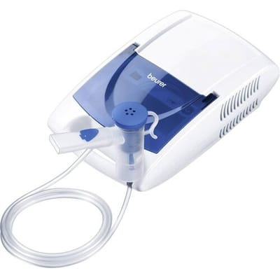Beurer IH 21 Aerosoltoestel - Vernevelaar - Inhalator voor Volwassenen & Kinderen - Persluchttechnologie - Extra Hoge Vernevelcapaciteit - Incl. Maskers, Neusstuk & Accessoire-set - Medisch Apparaat - 5 Jaar Garantie