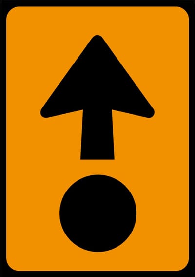 Route gevaarlijke stoffen bord - kunststof 210 x 297 mm