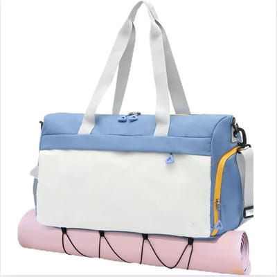 "Sporttas voor heren en dames - kleine sporttas van 35 liter met schoenenvak, waterdichte reis-weekendtas, met handvat en opbergruimte voor yogamatten."