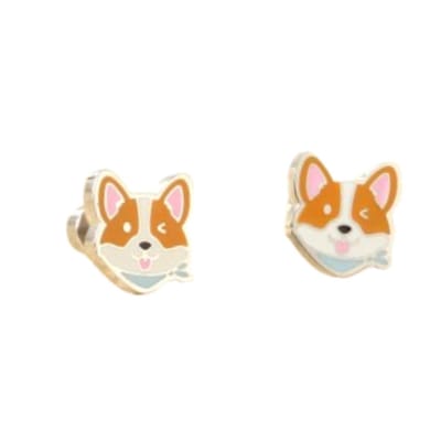 Hond oorbellen voor meisjes – Premium staal oorknopjes in kleur zilver – Zilverana