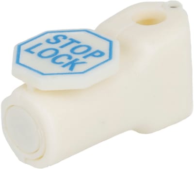 Anti-Diefstal Slot voor Displayhaak / Haakslot voor Dubbele Displayhaken - type: Stop-Lock-Wit