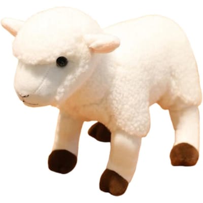 Baby Slaap Simulatie Simulatie Schaap Knuffeldier Witte Geit Knuffel PP Katoen Zacht Schaap Sleutelhanger Verjaardagsfeestjes
