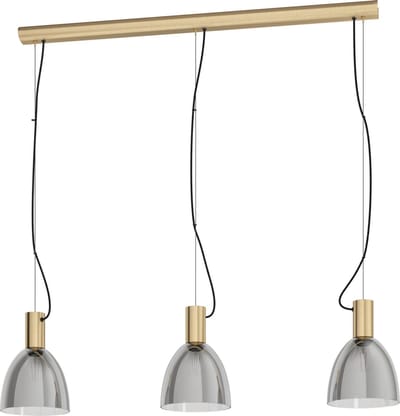 EGLO Lebalio Hanglamp - E27 - 112,5 cm - Zwart-Transparant