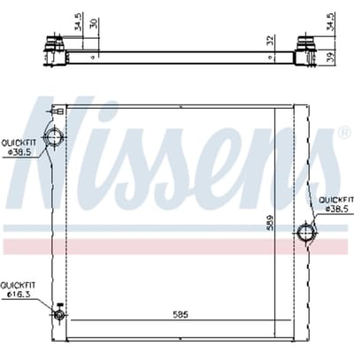 Radiator, motorkoeling NISSENS 60825