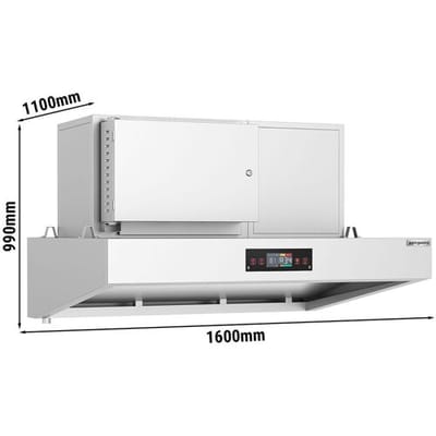 GGM Gastro Hybrid Dunstabzugshaube - 1600mm - 98% Abluftreinigungseffizienz - mit Smart Touch - LED