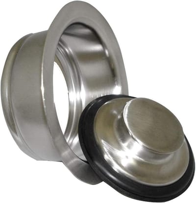 Spoelbak Flens - Afvoerstop Set - Keuken Reparatie - 3-Bolt Bevestiging - 4.5 inch Breedte - Geborsteld Nikkel