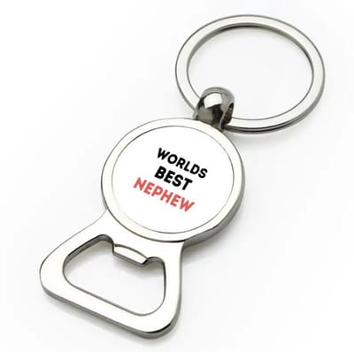 Akyol - worlds best nephew flesopener - Neef - de beste neef - verjaardagscadeau - verjaardag - cadeau - cadeautje voor neef - neef artikelen - kado - geschenk - gift - 9 bij 3 cm
