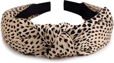 Knoop Diadeem / Haarband - Beige Cheeta | Polyester | Fashion Favorite