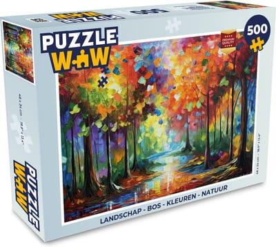 Puzzel Landschap - Bos - Kleuren - Natuur - Legpuzzel - Puzzel 500 stukjes