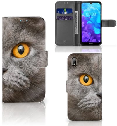 Telefoonhoesje met Pasjes Huawei Y5 (2019) Britse Korthaar
