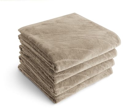Yumeko handdoeken velours classic taupe 50x100 - 4 st - Biologisch & ecologisch