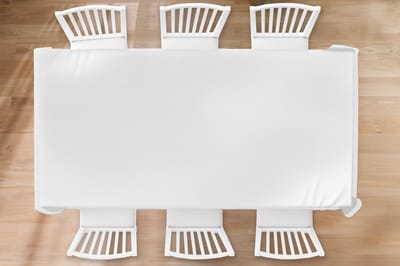 Tafelkleed - Tafellaken - 260x130 cm - Wit - Kleuren - Neutraal - Binnen en Buiten