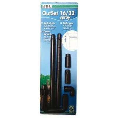JBL OutSet spray 16/22 CristalProfi e1501, e1502 Waterterugloopset met 2-delige sproeibuis voor aquaria