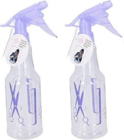 2x Waterverstuivers/spuitflessen 500 ml lila - Plantenspuiten - Kappersspuiten