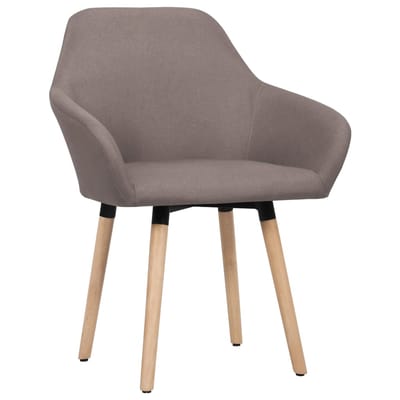 vidaXL - Eetkamerstoelen - draaibaar - 2 - st - stof - taupe