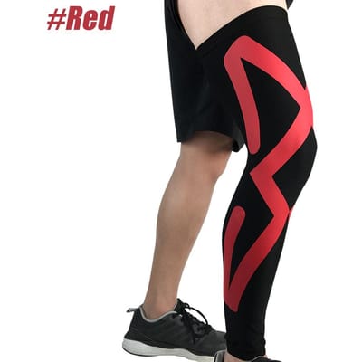 1 stuks compressie beenmouwen, been knie lange mouwen knie ondersteuning voor voetbal honkbal hardlopen fietsen fitness M