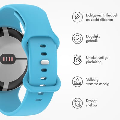 imoshion Siliconen⁺ bandje voor de Google Pixel Watch 5 / 4 / 3 (45 mm) - Maat L - Blauw