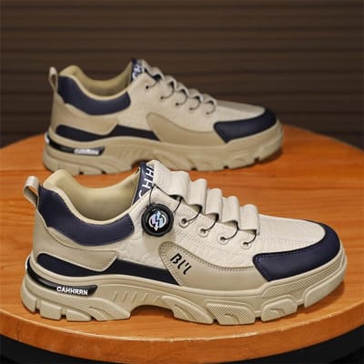CYYTL Casual Herenschoenen Sneakers Leer Buiten Platform Mode Luxe Designer Sport Hardlopen Werk Skateboard Laarzen Tennis 44 brown