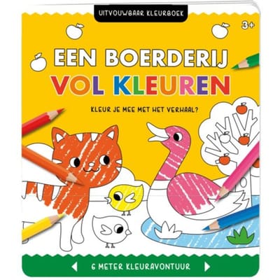 Uitvouwbaar Kleurboek - Een Boerderij Vol Kleuren - Interstat