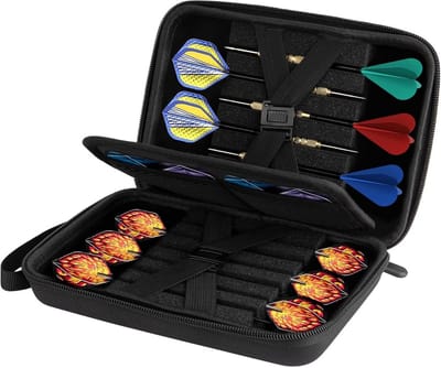 Dart Tas - Dart Koffer - Dart Opbergen - Bescherming Systeem - Voor 12 Darts - Zwart