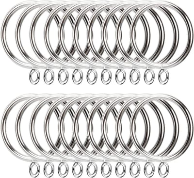 50 Stuks - Gordijnringen - 3.8 cm dia - Metaal - Douchegordijn - Douchegordijn ringen - Gordijnringen- Douchegordijn - Boekbinden - Gordijnringen - Curtain Glijder Hooks - Gordijnhangers Clips