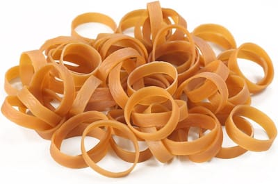 Set van 100 Sterke Elastieken - Brede Rubber Ringen voor Kantoor, Huishouden en Schoolbenodigdheden - Herbruikbare Elastische Bands met Hoge Elasticiteit