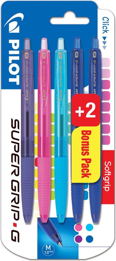 Pilot - Super Grip Blister 3 + 2 gratis