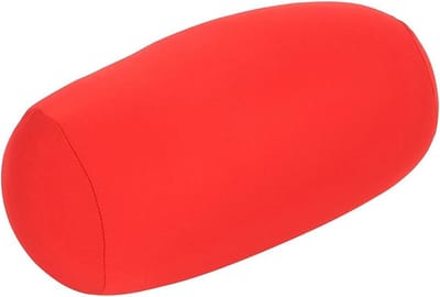Cilindervormig hoofdkussen voor nek- en rugsteun, microbeads, ideaal voor slapen en zitten (Rood)