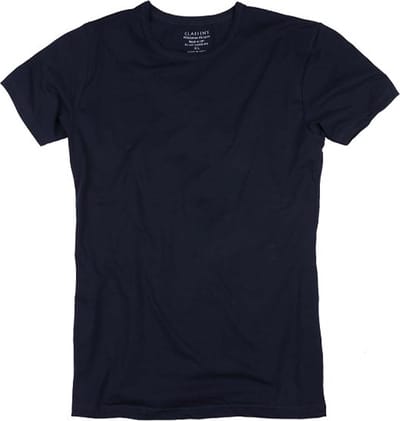 Claesen's® - T-Shirt Navy Cotton/Lycra 2-PackCL 1021-Navy-L