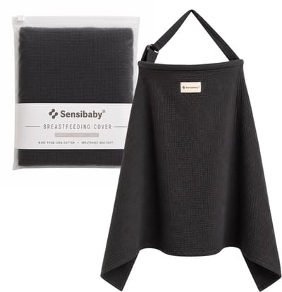 Sensibaby Borstvoedingsdoek – 100% Dubbellaags Katoen – Ademend en Verstelbaar - Zwart