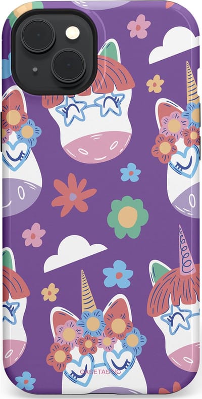 Casetastic Hoesje Geschikt voor Apple iPhone 15 Plus Magsafe - Stijlvolle Beschermende Duo-layer Case - Eenhoorn Magie