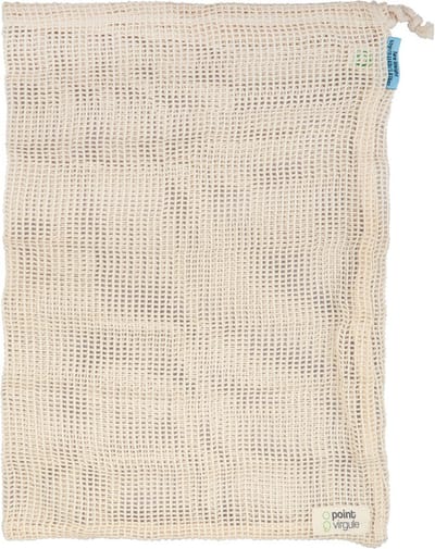 Point-Virgule herbruikbaar groente- en fruitzakje - Beige - Opvouwbaar