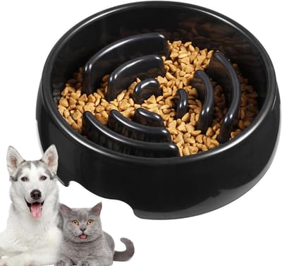 Honden Slowfeeder - Anti-verstikking bak - Gezonde eettraining - Antislip bodem - 24.9 x 24.8 cm - Enkel attribuut