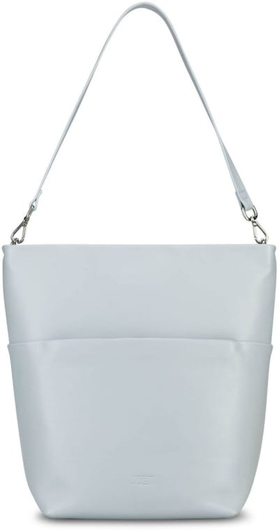 JOST Leren schoudertas business tas Arva Tote Bag Misty Blue blauwgrijs