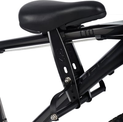 Fietsstoeltje - Fietszitje op de stang - Kleur Zwart - Zitje voor voorop de fiets - geen zwaar zitje op het stuur meer! (voor framebuis tot maximaal 50mm dikte)