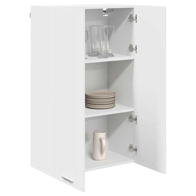 vidaXL - Hangkast - met - opslag - Wit - 60 - x - 31 - x - 100 - cm - Bewerkt - hout